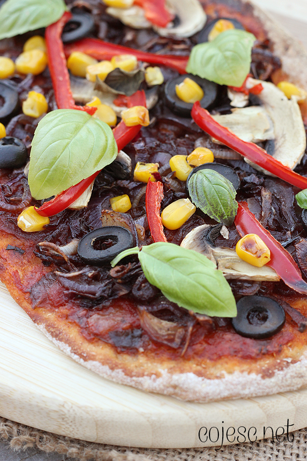 Pizza de dieta Pizza sin queso