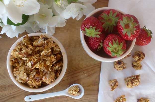 Granola de ruibarbo