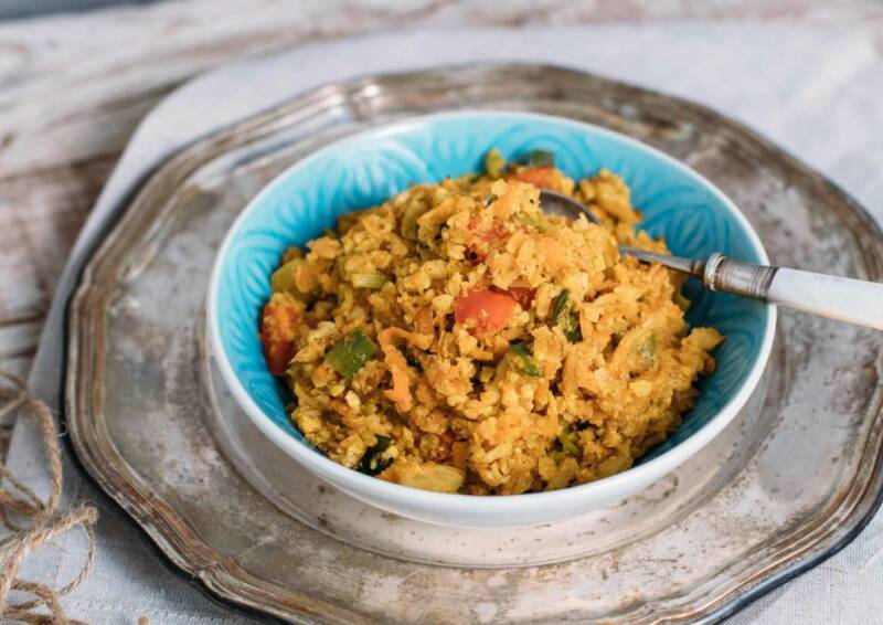 Arroz de coliflor asiática