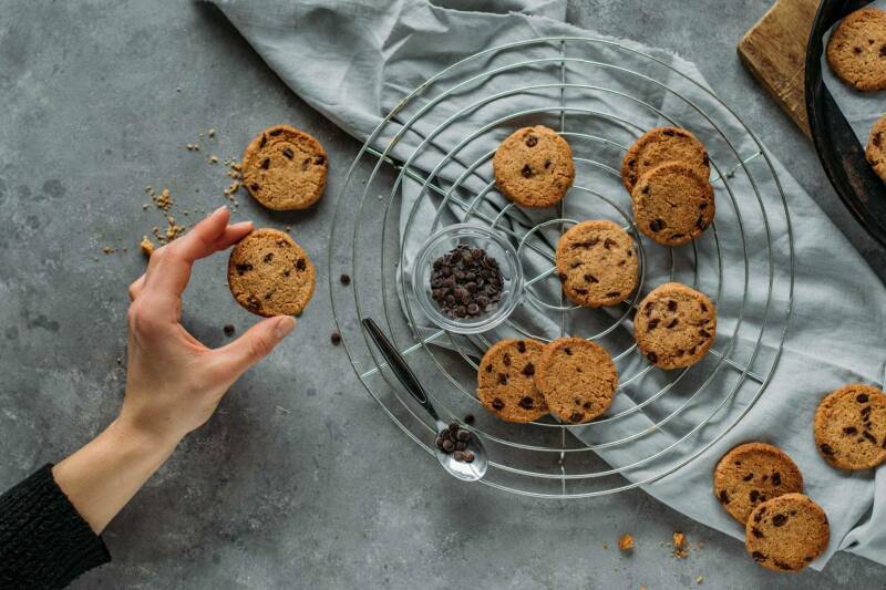 Galletas con chispas de chocolate