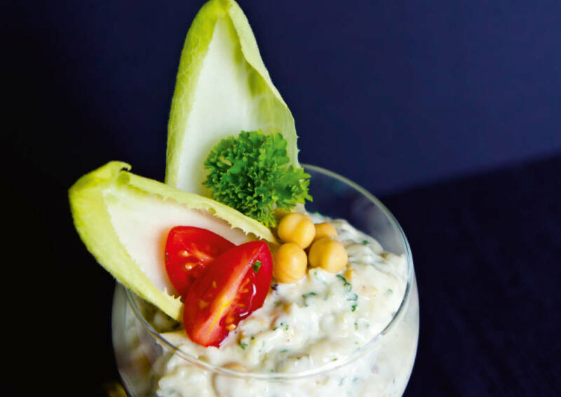 Sustituto de huevo para el desayuno: ensalada de huevo