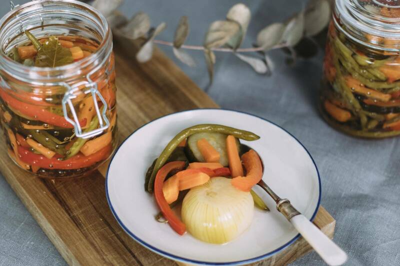 Vegetales en escabeche