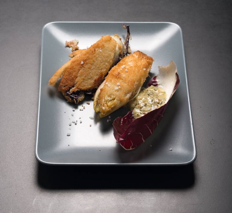 Radicchio frito con achicoria