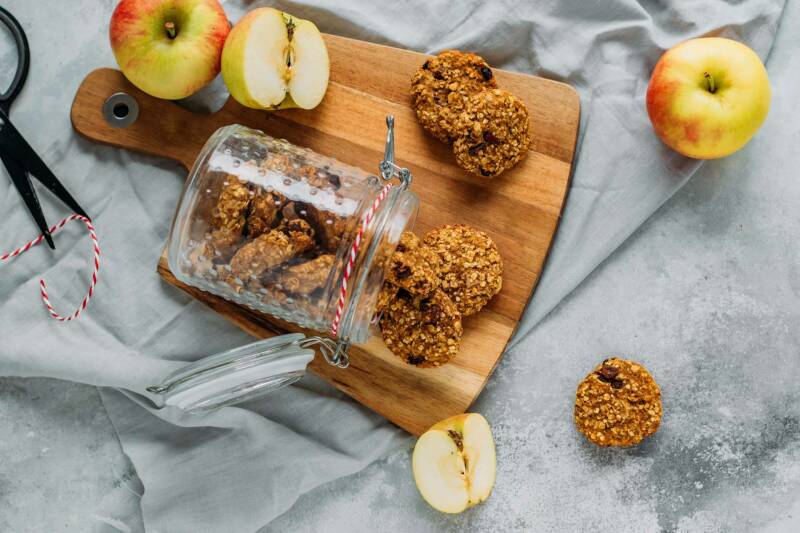 Galletas de frutas con manzana y zanahoria