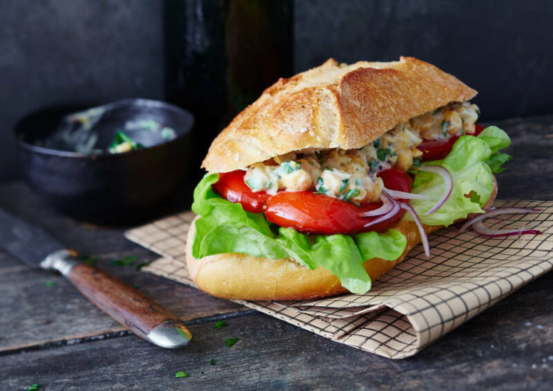 Sándwich de pimiento asado