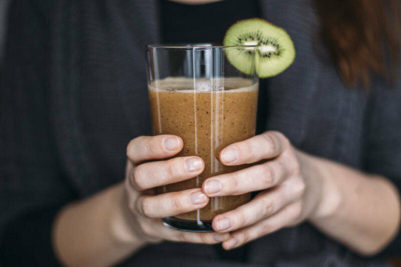 Batido deportivo de kiwi y papaya