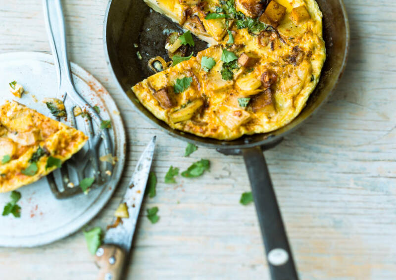 Tortilla de nabo ahumado