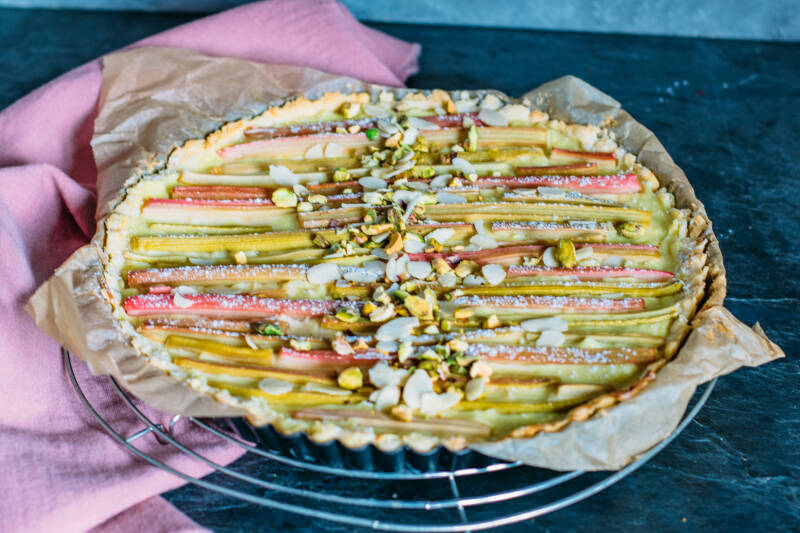 Tarta de ruibarbo
