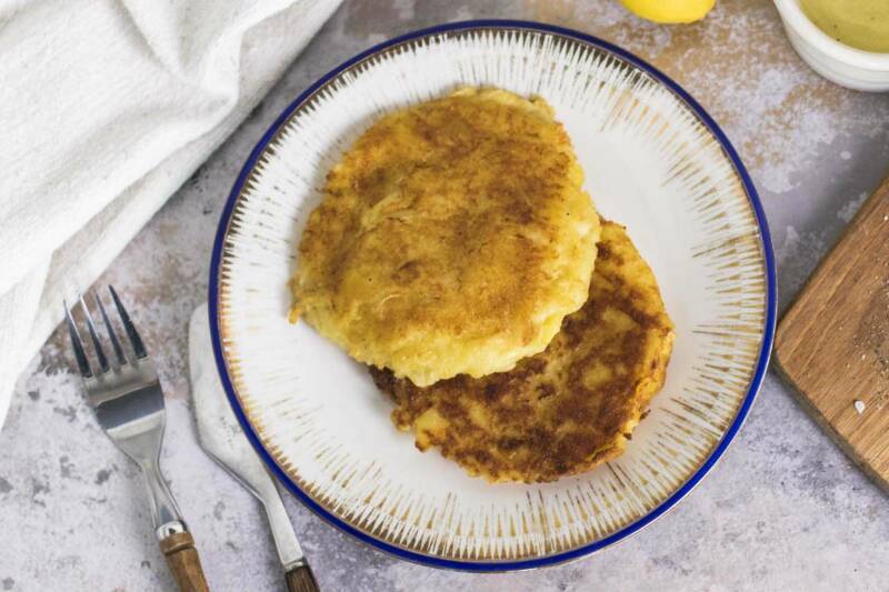 Panqueques de papa con chucrut