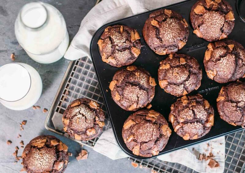 Muffins rápidos de chocolate