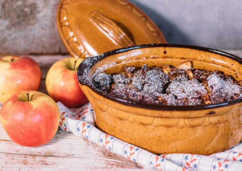 Cazuela de pan de jengibre dulce