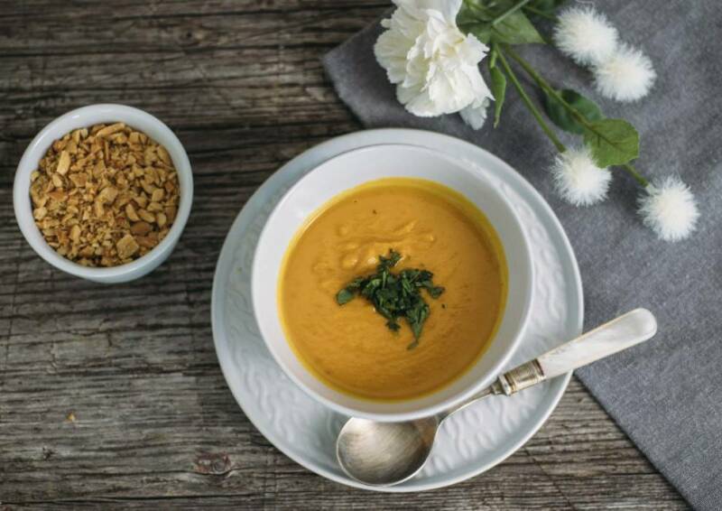 sopa de papas dulces
