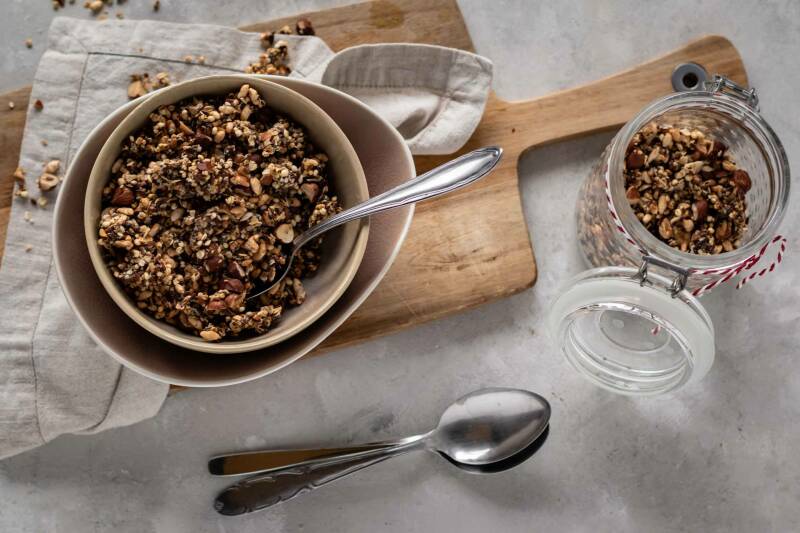 Muesli vegano sin azúcar