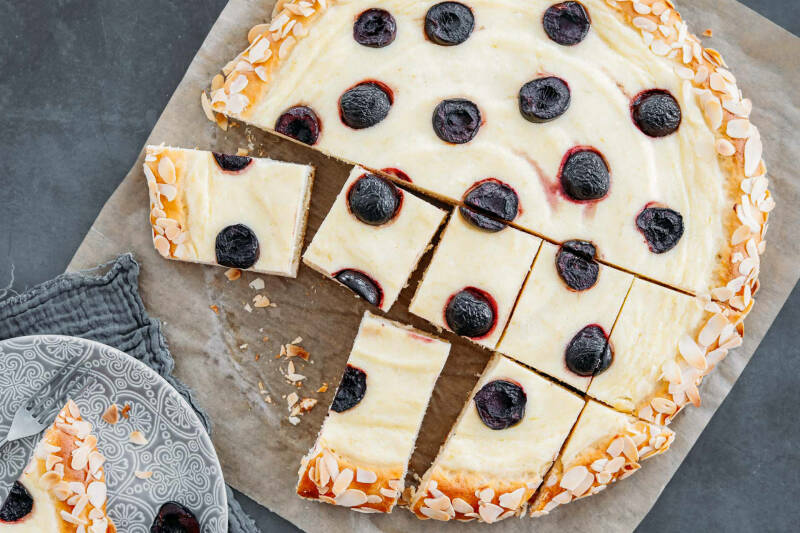 receta vegetariana quiche de cerezas
