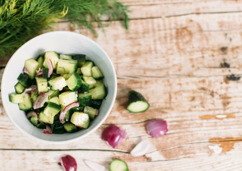 ensalada de pepino picante