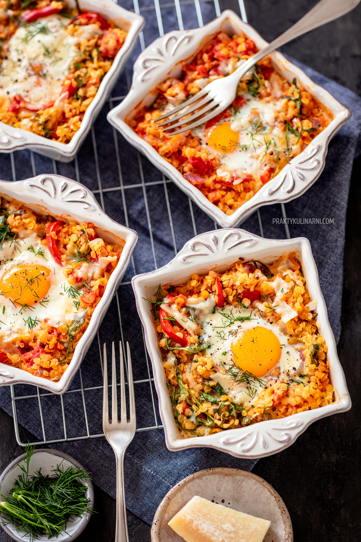 Huevos con lentejas