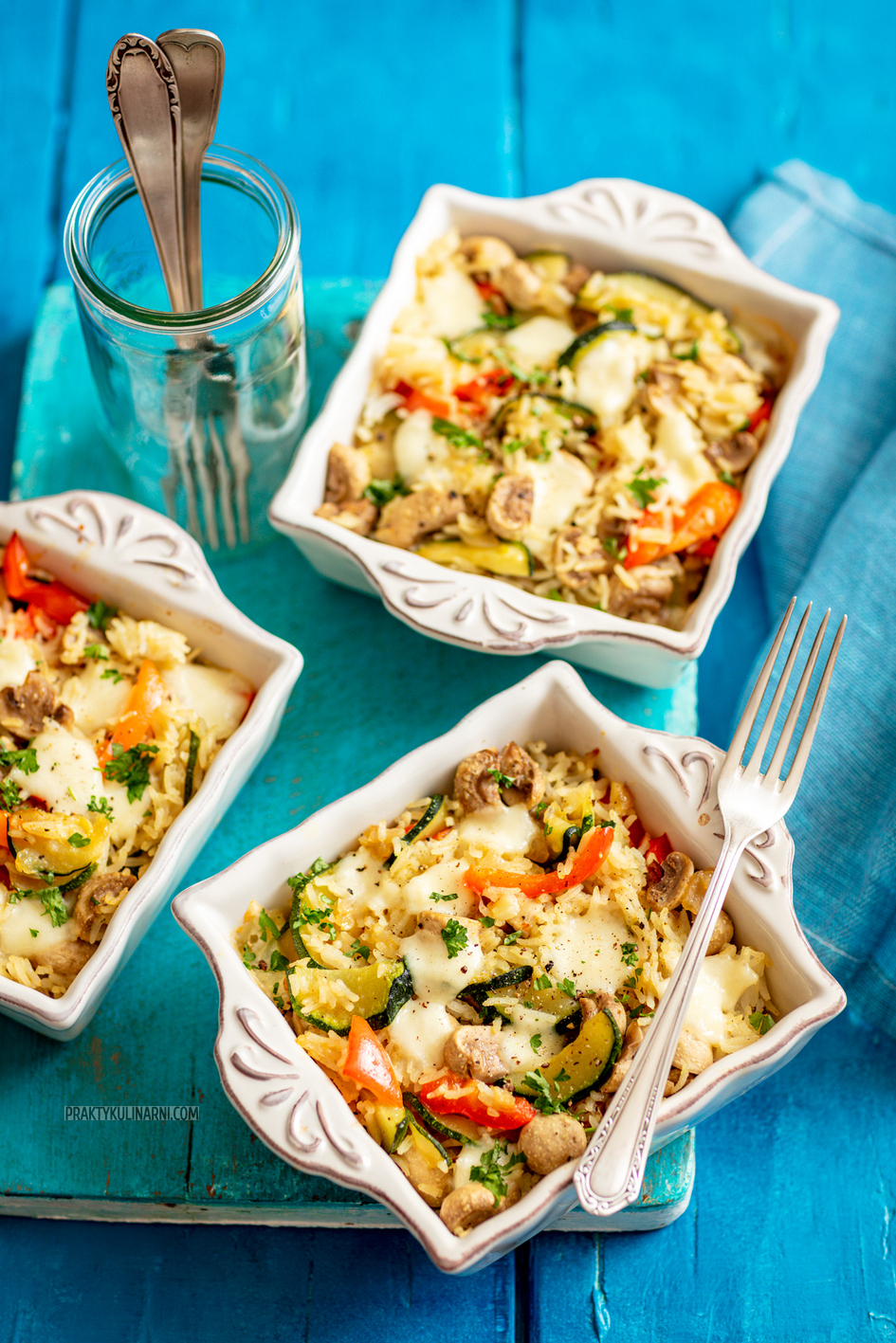 Arroz al horno con verduras