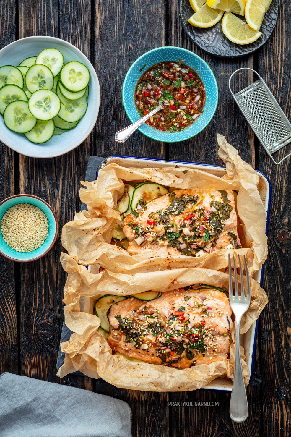 salmón al horno en rulos salmón al horno en rulos