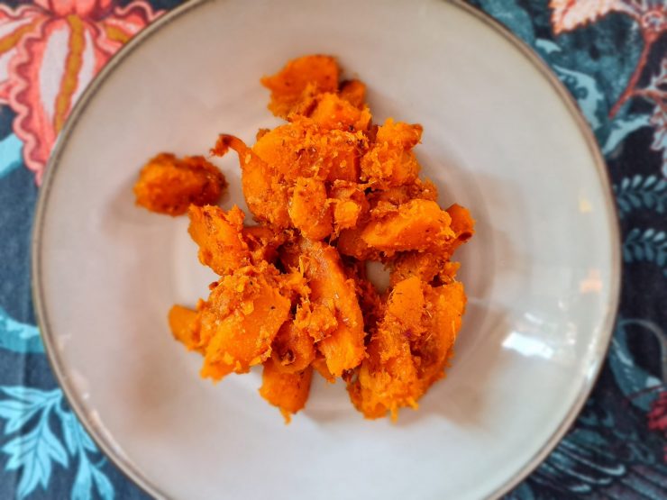 Calabaza frita en especias