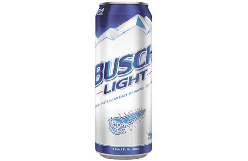 Busch Light con cervecería Anheuser-Busch. Plata Canon y Busch Celeste.
