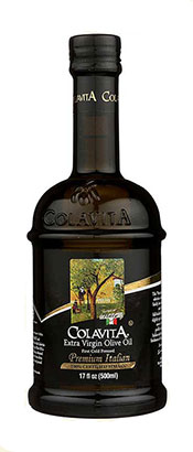 Botella Cristal Oscuro 500ml de Aceite de Oliva Virgen Extra Colavita.