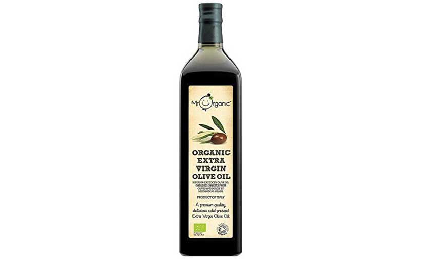 Mr. Organic Aceite de Oliva Virgen Extra Botella Cristal Oscuro.