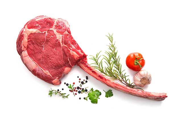 Bistec Tomahawk Con Costilla De Hueso Grande.