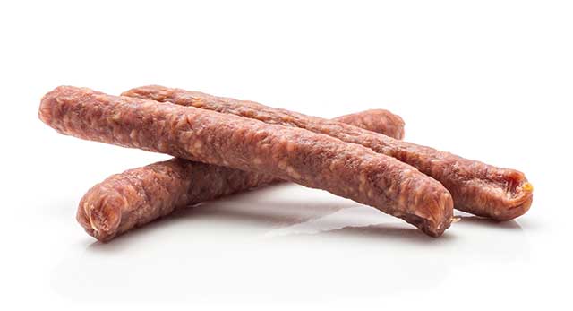 Tres Salchichas De Pepperoni.