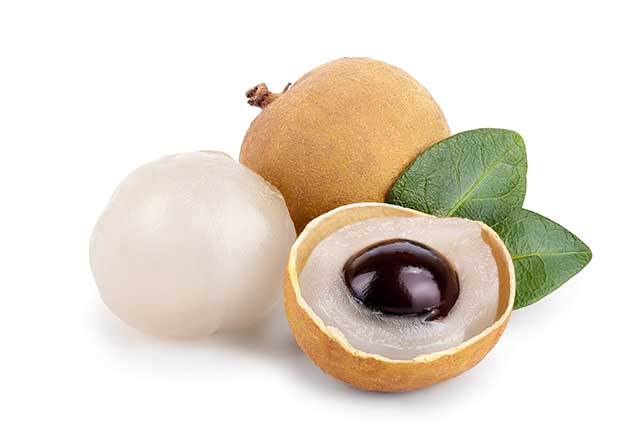 Fruta Longan completa y ancha (fruta ojo de dragón).
