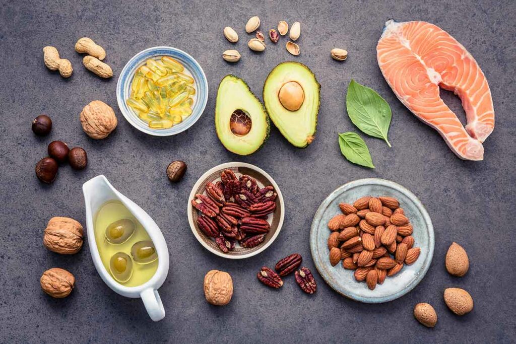 Fuentes dietéticas de alimentos grasos.